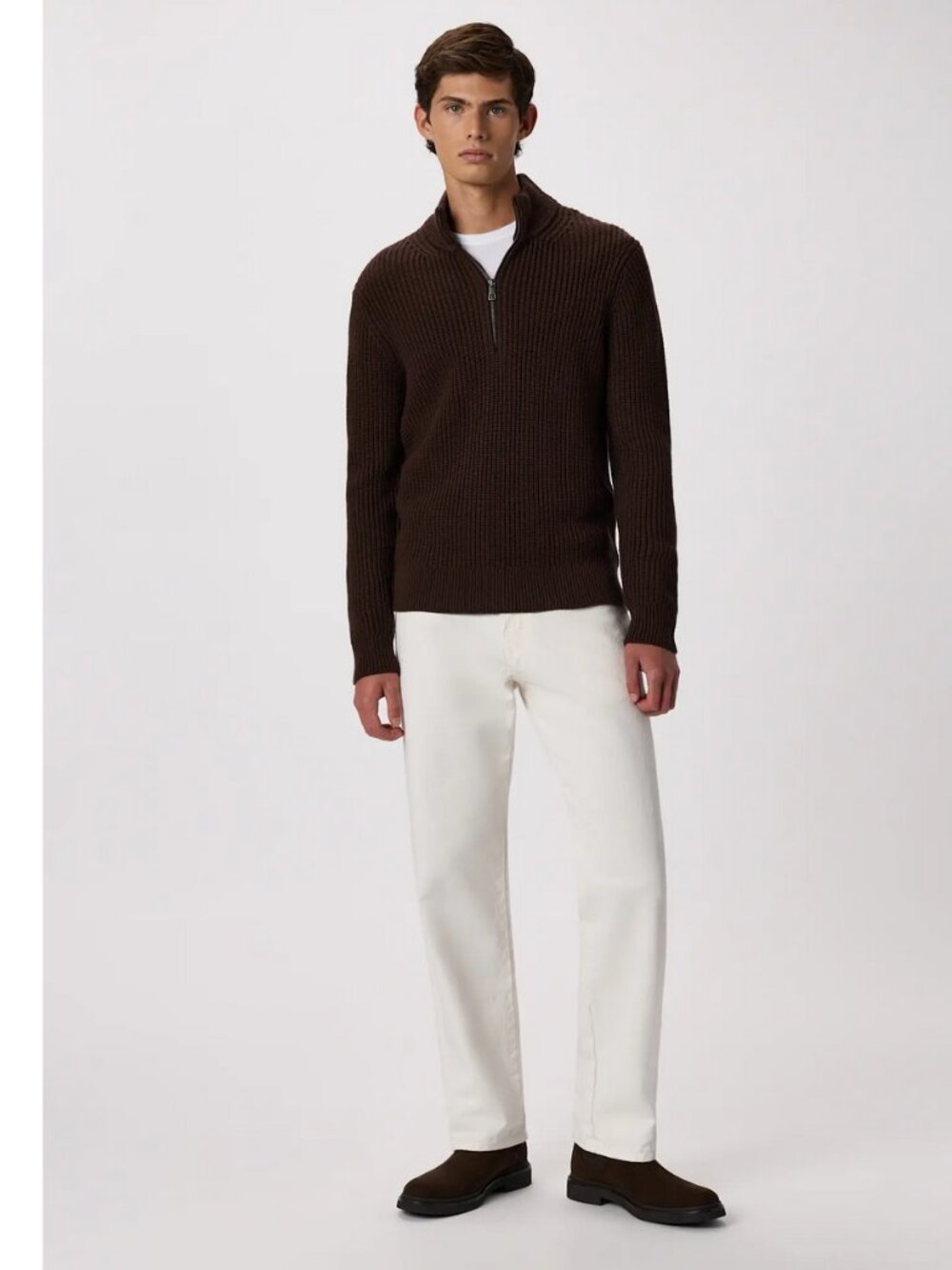 Quince Australian Merino Wool Half Zip Sweater - Picture 5 of 9